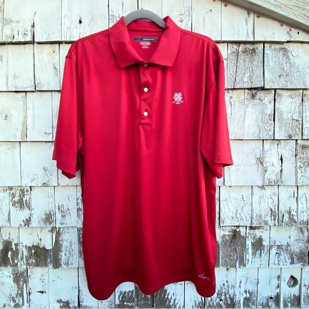 Greg Norman Play Dry Sports Red Polo